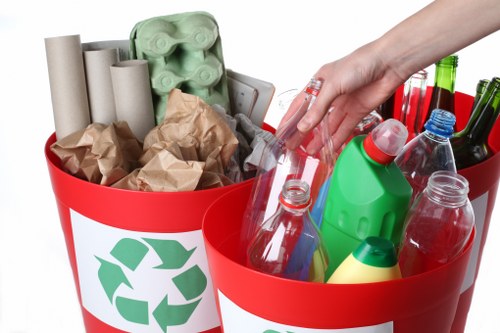 Professional builders waste clearance team at work