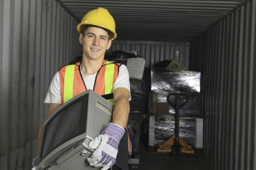 Commercial waste removal services in action