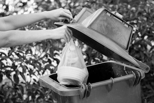 Recycling bins and sorting facilities